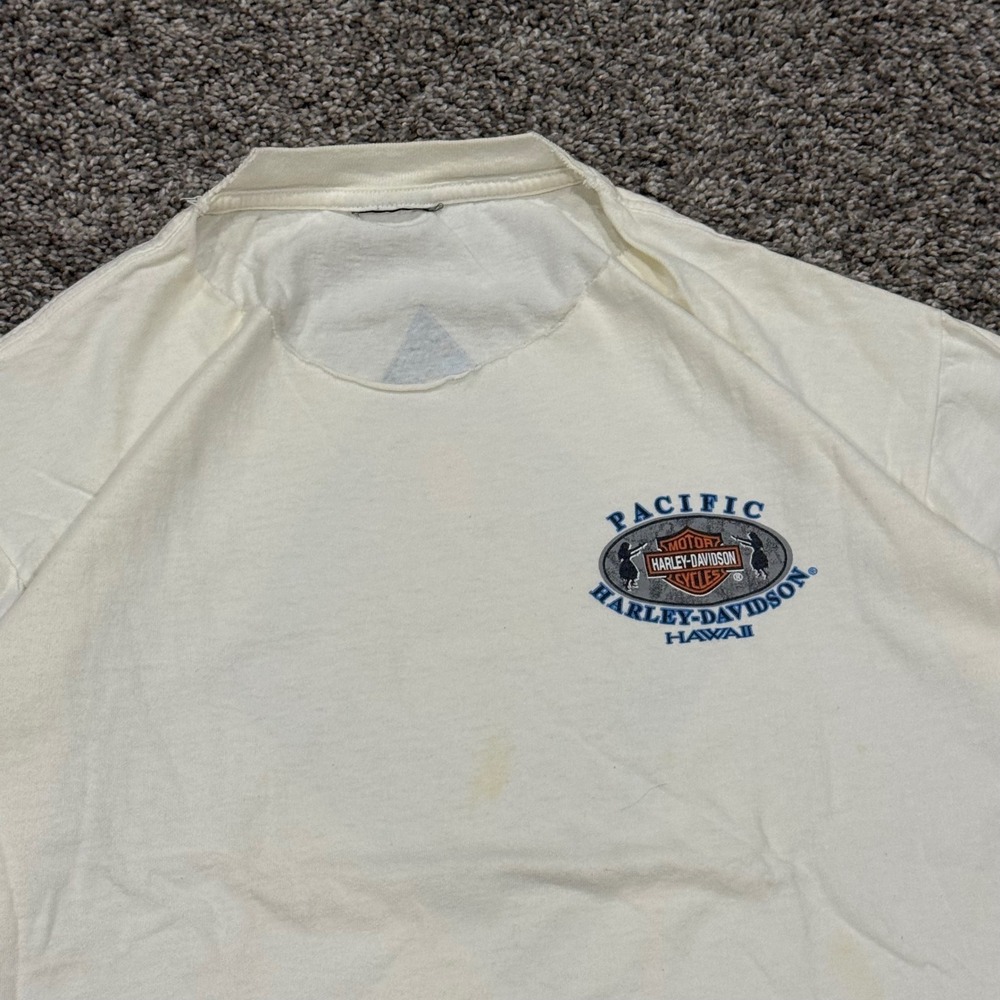 Vintage 1999 Harley Davidson Pacific Hawaii T-Shirt Mens M Cut Neck Biker Tee